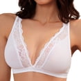 thumbnail image 3 of Afdoent Bras for Women Wireless Lace Bralette for Comfortable Soft Support Everyday Wear Seamless Underwire Bra, 3 of 9