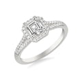 thumbnail image 2 of Golden Jewel Asscher Cut Moissanite Halo Engagement Ring - 1.9 Ct Moissanite Rings - 14K White Gold Plated Rings - Perfect for Proposal - Women's Jewelry - Unique Bridal Design, 2 of 3