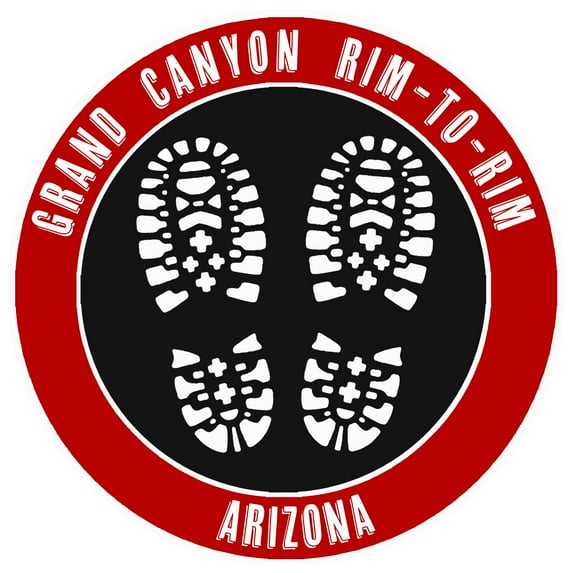 Grand Canyon Rim-to-Rim, Arizona Hiking Boots Decorative Car Truck Decal Window Sticker Vinyl Die-Cut Wildlife Travel Adventure Vacation Tourist Souvenir