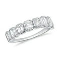 thumbnail image 3 of 4x3mm Octagon-Cut Lab-Created Moissanite Bezel-Set Half Eternity Band Ring for Women in 925 Sterling Silver – Elegant Wedding Jewelry, 3 of 3
