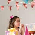 thumbnail image 6 of 10m Red & White Carnival Circus Bunting Banner - Triangle Pennant Flags for Birthday Parties, 6 of 6