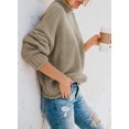 thumbnail image 4 of Sidefeel Women's Cute Cable Knit Long Batwing Sleeve Sweaters Winter Thick Pullover Tops M 8-10, 4 of 10