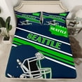 thumbnail image 2 of Erosebridal Football Print Bed Sheets Set Queen Size,Sport Gamer Bedding Sets Queen Size,Rugby Decoration(Seattle),Ultra Soft,4 Pieces, 2 of 7