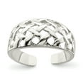 thumbnail image 1 of 925 Sterling Silver Lattice Adjustable Toe Ring Open Midi, 1 of 6