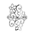 thumbnail image 3 of Swirling Jasmine Flower Garden Sterling Silver Ring-8, 3 of 7
