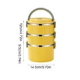 thumbnail image 3 of EGNMCR Organization and Storage, Storage Bins, Storage Containers Insulated Rice Bucket With Lid Lunch Box Lunch Box Bag Bento Box Stainless Steel Insulation stainless steel lunch boxs, 3 of 6