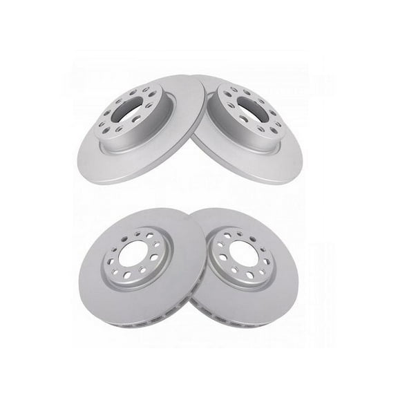 Front and Rear Brake Rotor Set 4 Piece - Compatible with 2015 - 2021 Jeep Renegade 2016 2017 2018 2019 2020