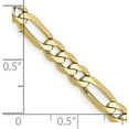 thumbnail image 4 of Avariah Diamonds Solid 14K Yellow Gold 5mm Flat Figaro with Lobster Lock Chain - 20", 4 of 8