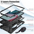 thumbnail image 6 of XYX Case for Lenovo Tab P11 Pro Gen 2 2022 11.2 inch(TB-138FC/TB-132FU), 360 Degree Rotating Hand Grip Shockproof Cover with Shoulder Strap, Black, 6 of 7