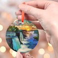 thumbnail image 4 of Majestic Waterfall: -Style Christmas Ornament - Made With Real Glass, Holiday Keepsake, Xmas Tree Hanging Decoration, Seasonal Gift Idea, Collectible Ornament 2025, 4 of 5