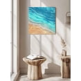 thumbnail image 3 of Abstract Turquoise Canvas Wall Art, Ocean Beach Waves Lines Gradient Framed Wall Decor Modern Artwork Prints Painting for Living Room, Bedroom, Kitchen & Cafe Decor 16x16 Inch, 3 of 9