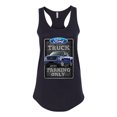 thumbnail image 2 of Ford Truck Parking Only Sign Gift for Owners of Ford Trucks | Womens Cars and Trucks Jersey Racerback Tank Top, Black, Small, 2 of 3