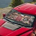thumbnail image 5 of Xixirimido Car Windshield Sun Shade Car Sun Visor Block UV Rays Foldable Automotive Windshield Sunshades Front Window Sun Blocker Keep Your Vehicle Cool, Cartoon Raccoons, 5 of 8