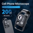 thumbnail image 4 of CHOK Nanozoom 200x Magnification Zoom  Nano Zoom 200x  Nanozoom Cell Phone Lens  Phone Microscope with Cpl Lens/LED Light and Universal Clip, 4 of 7