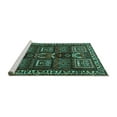 thumbnail image 2 of Ahgly Company Machine Washable Indoor Rectangle Persian Turquoise Blue Traditional Area Rugs, 6' x 9', 2 of 4