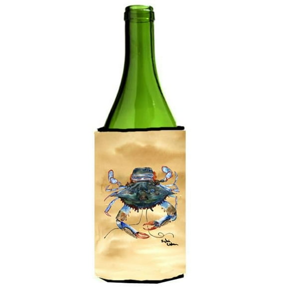 Female Blue Crab Sandy Beach Wine Bottle  Hugger - 24 oz.