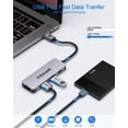 thumbnail image 6 of QGeeM USB C Hub, 4-in-1 USB C to HDMI Hub,100W Power Delivery,Thunderbolt 3 Multiport Hub Compatible with MacBook Pro, XPS, iPad Pro, 6 of 6