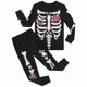 thumbnail image 1 of Pijama de esqueleto que brilla en la oscuridad, disfraz de Halloween para niños, a rayas, a cuadros, con luz nocturna, varios tamaños, 1 of 5
