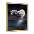 thumbnail image 2 of Designart 'Full Moon Night in Cloudy Sky VI' Nautical & Coastal Framed Art Print, 2 of 4