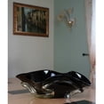 thumbnail image 6 of GlassOfVenice Murano Glass Centerpiece Bowl - Black and Gold, 6 of 7