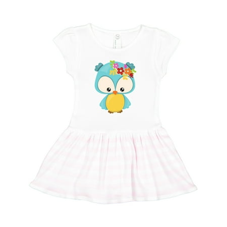 

Inktastic Spring Animals Cute Owl Little Owl Flowers Gift Toddler Girl Dress