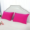 thumbnail image 2 of PiccoCasa 2Pcs Egyptian Cotton Pillowcases with Zipper, Fuchsia, 20"x26", 2 of 7