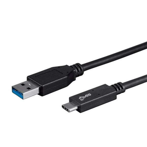 Monoprice Essentials 3.1 USB-C to USB-A Gen 2, 3A, 10 Gbps, 1m (3.3ft) use with Samsung Galaxy S9 S8 Note 8, Pixel, LG V30 G6 G5, Nintendo Switch, and more