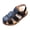 Black, variant on Gpaecead Girls Closed Toe Outdoor Sport Sandals Soft Sole Flat Casual Sandals Faux Leather For Spring Summer School Daily Yellow