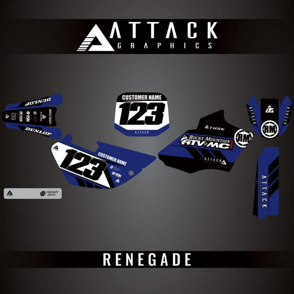 Attack Graphics Custom Renegade Complete Bike Graphics Kit for Yamaha YZ85 2012