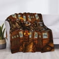 thumbnail image 4 of Throw Blanket for Couch - Log Cabin Inside Soft Comfy Lightweight Cozy Warm Throw Blanket, Fuzzy Plush Flannel Blanket & Throws for Sofa and Bed All Season, 4 of 8