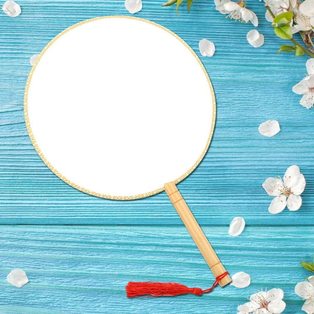 Download OTVIAP DIY Chinese Ancient Court Round Blank Hand Fan ...