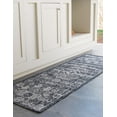 thumbnail image 3 of Rugs.com Outdoor Traditional Collection Rug – 6 Ft Runner Charcoal Gray Flatweave Rug Perfect For Hallways, Entryways, 3 of 5