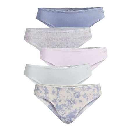 Jessica Simpson Women’s Micro Bonded Tanga Panties, 5-Pack