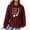 Wine, variant on DDAPJ pyju Dog Mom Hoodies for Women Cute Dog Paw Print Hooded Sweatshirt Funny Letter Graphic Hoodie Waffle Knit Drawstring Pullover Tops 2025 Gifts Ideas Pink S