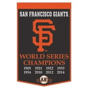 Wraft Fanatics 9416647868 24 x 38 in. San Francisco Giants Banner Wool Dynasty Champ Design