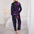 thumbnail image 6 of Goofa Multi-colored Spiders Printed Women’s 2 Piece Pajama Set Super,Pajamas Women's Long Sleeve Sleepwear Soft Button Down Loungewear Pjs Lounge Set Nightwear-Small, 6 of 9