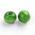 thumbnail image 2 of Natural Wood Beads Rondelle Lead Free Dyed Green 8mm Hole: 3mm about 5600pcs/1000g, 2 of 2