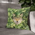 thumbnail image 3 of Happy Coyote Welcome St Patrick's Day Lucky Shamrocks Clover Pillow Cushion Double Sided Wild Wolf Lover Throw Pillow - 22001, 3 of 5