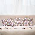 thumbnail image 3 of Ambesonne Cartoon Throw Pillow Cover 4 Pack, Owls Emotions, 16", Multicolor, 3 of 6