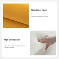 thumbnail image 3 of Upholstered Flip-Top Storage Bench Button Tufted with Pillows Golden Base for Home Bedroom Yellow, 3 of 7