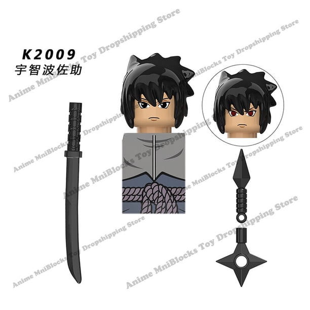 Naruto Sasuke Sakura Kakashi Obito Jiraiya Tsunade muñecas de anime Mini figuras de juguete de acción dibujos animados ensamblar bloques chico regalo de cumpleaños Dengxun unisex