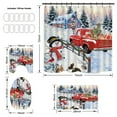 thumbnail image 3 of PATIO 4 Pieces Set 3D Digital Printing High-Density Merry Christmas Theme Pattern Shower Curtain Set Bathroom Floor Mat Base Mat Toilet Mat Home Holiday Decoration Bathroom Accessories Ch, 3 of 9