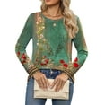thumbnail image 6 of Fantaslook Women Tunic Tops Casual Long Sleeve Shirts Crew Neck Fall Tops Basic Tees Floral Dressy Blouses, 6 of 10