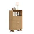 thumbnail image 6 of Modern Accent Cabinet, Freestanding Sideboard Buffet Cabinet with 2 Fluted Doors, 41.34" Tall Wooden Coffee Bar for Dining Room, Kitchen, Living Room, 6 of 6