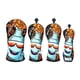 thumbnail image 4 of 4 fundas para cabezas de palos de golf, de madera, resistentes al desgaste, accesorios de golf. negro naranja, 4 of 9