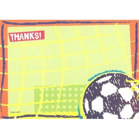 Gender Neutral Kids Soccergoal Thank You, Fill-in , 8 Pack
