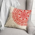 thumbnail image 3 of Creative Products Double Medallion Tan Red 20x20 Indoor / Outdoor Pillow, 3 of 3