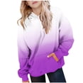 thumbnail image 2 of Swuxness Kids Long Sleeve Sweatshirts Print Raglan Hooded Pocket Soft Casual Fall Outerwear, 2 of 4