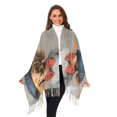 thumbnail image 3 of FORMRS Womens Scarf Winter Soft Long Big Warm Shawls Wrap Tassel Scarves, Yellow Dog Artist, 3 of 9