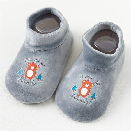 

Quealent Winter Booties For Baby Girl Baby Booties Hand Knitting Crochet Boy and Girl Cozy Shoes Gray 18 Months